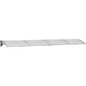 vidaXL Deurluifel 350x75 cm polycarbonaat grijs en transparant