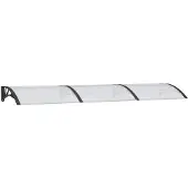 vidaXL Deurluifel 300x75 cm polycarbonaat zwart en transparant