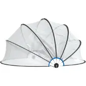 vidaXL Zwembadtent, rond, 406x203 cm, PVC