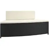 vidaXL Spa-bankjes met kussens 2 st poly rattan zwart