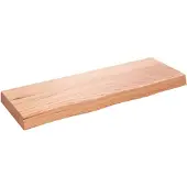 vidaXL Wandschap 80x30x(2-6) cm behandeld massief eikenhout lichtbruin