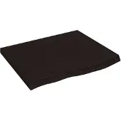 vidaXL Wandschap 60x50x(2-4)cm behandeld massief eikenhout donkerbruin