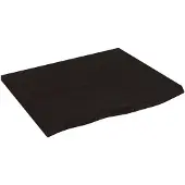 vidaXL Wandschap 60x50x2 cm behandeld massief eikenhout donkerbruin
