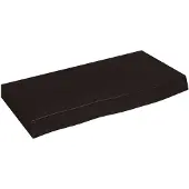 vidaXL Wandschap 60x30x(2-6)cm behandeld massief eikenhout donkerbruin