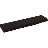 vidaXL Wandschap 40x10x2 cm behandeld massief eikenhout donkerbruin