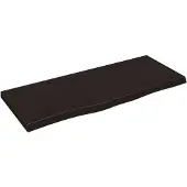 vidaXL Wandschap behandeld massief eikenhout donkerbruin
