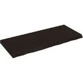 vidaXL Wandschap behandeld massief eikenhout donkerbruin