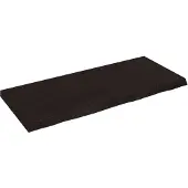 vidaXL Wandschap behandeld massief eikenhout donkerbruin