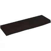 vidaXL Wandschap 60x20x4 cm behandeld massief eikenhout donkerbruin
