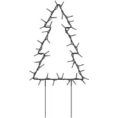 vidaXL Kerstverlichting kerstboom 3 st met grondpinnen 50 LED's 30 cm