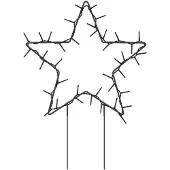 vidaXL Kerstverlichting ster 3 st met grondpinnen 50 LED's 29 cm