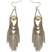 Behave - Oorbellen - Lange Statement Oorhangers - Antiek Vintage Goudkleur