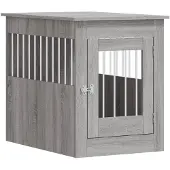 vidaXL Hondenkennel in meubelstijl, grijs Sonoma, 55x80x68 cm, van houtvezel