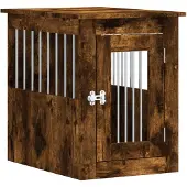 vidaXL Hondenbench 45x62x59 cm bewerkt hout gerookt eikenkleurig