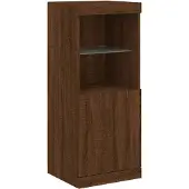 vidaXL Dressoir met LED-verlichting 41x37x100 cm bruin eikenkleur