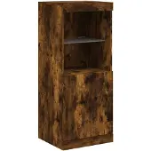 vidaXL Dressoir met LED-verlichting 41x37x100 cm gerookt eikenkleurig
