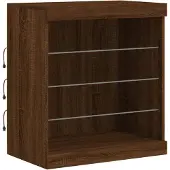 vidaXL Dressoir met LED-verlichting, bruin, eikenlook, 60,5 x 37 x 67 cm