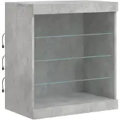 vidaXL Dressoir met LED-verlichting 60,5x37x67 cm betongrijs