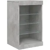 vidaXL Dressoir met LED-verlichting 41x37x67 cm betongrijs
