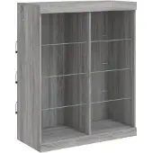 vidaXL Dressoir met LED-verlichting 81x37x100 cm grijs sonoma eiken