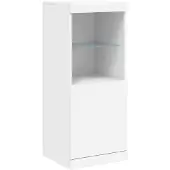 vidaXL Dressoir met LED-verlichting, wit, 41x37x100 cm