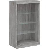 vidaXL Dressoir met LED-verlichting, grijs Sonoma, 60,5 x 37 x 100 cm