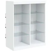 vidaXL Dressoir met LED-verlichting 81x37x100 cm wit