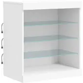vidaXL Dressoir met LED-verlichting 60,5x37x67 cm wit