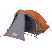 vidaXL Koepeltent 2-persoons waterdicht grijs en oranje