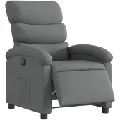 vidaXL Fauteuil elektrisch verstelbaar stof donkergrijs