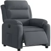 vidaXL Fauteuil elektrisch verstelbaar stof donkergrijs
