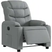 vidaXL Fauteuil elektrisch verstelbaar stof lichtgrijs