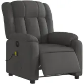 vidaXL Massagestoel elektrisch verstelbaar stof donkergrijs
