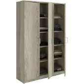 Interiax Opbergkast - Kledingkast 'Amelie' 3 deuren en 8 legplanken Sonoma Eik (180x120x40cm)