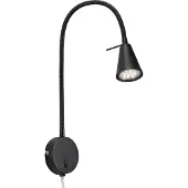 Briloner LED wandlamp Tusa, zwart, 5W, warm wit