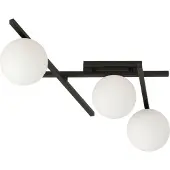 Emibig Plafondlamp , 3xE14, 40W, SMART, 3, zwart/opal, model 1103/3