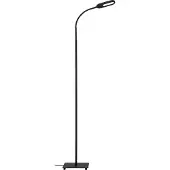 Briloner Office Step - LED Vloerlamp - zwarte stande lamp - met cct kleurtemperatuurregeling - dimbaar - met touch - kantelbaar - 128cm