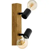 Eglo Plafondspot Townshend 3 Hout Zwart 2xe27