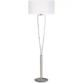 TRIO Lampenkap tafellamp Paris II grijs met witte lampenkap