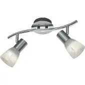 TRIO LED plafondspot Levisto 2-lichts nikkel mat