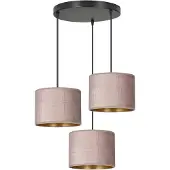 Emibig Hanglamp 3xE27 60W HILDE 3 BL PREMIUM ROZE 1053/3PREM