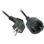 Lindy 30245 Stroom Verlengkabel Zwart 5 m H05VV-F 3G 1,5 mm²