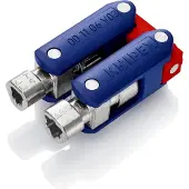Knipex Schakelkastsleutel "DoubleJoint" | Lengte 62 mm | Zelfbedieningskaart/blister - 00 11 06 V03