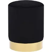 vidaXL Kruk fluweel 28 x 36 cm zwart en goudkleurig