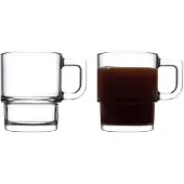 Pasabahce Koffie/thee glazen - set 2x stuks - transparant glas - 320 ml - Koffie- en theeglazen