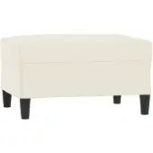 vidaXL Voetenbank 70x55x41 cm fluweel crèmekleurig
