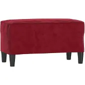 vidaXL Bankje 70x35x41 cm fluweel wijnrood