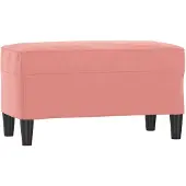 vidaXL Bankje 70x35x41 cm fluweel roze