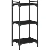 vidaXL Boekenkast 3-laags 40x30x86 cm bewerkt hout zwart