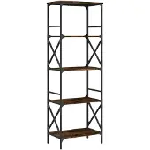 vidaXL Boekenkast 5-laags 59x35x171 cm bewerkt hout gerookt eikenkleur